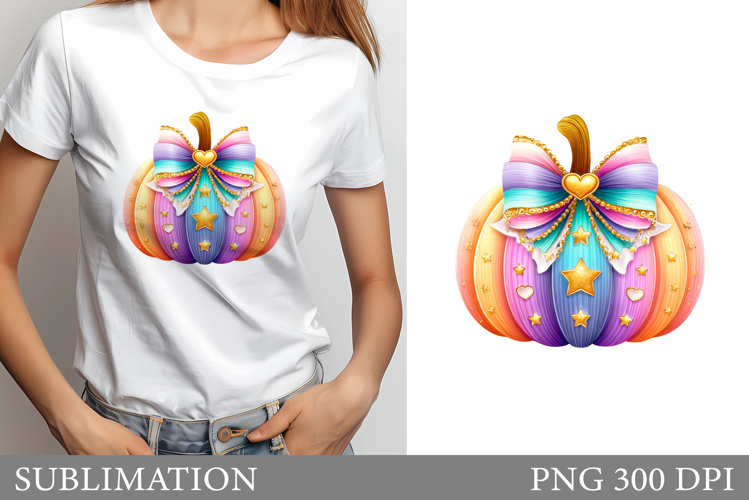 Pumpkin T-Shirt Design. Pumpkin Sublimation