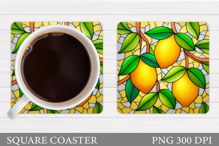 Lemons Coaster Design. Lemons Sublimation