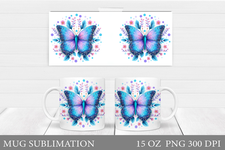 Butterfly Mug Design. Butterfly Mug Sublimation