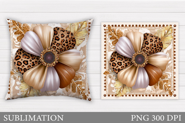 Flower Pillow Design. Floral Pillow Sublimation