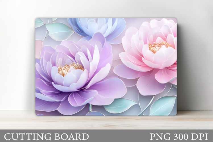 3D Flowers Cutting Board. Flowers Kitchen Cutting Board