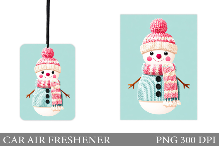 Snowman Car Air Freshener. Christmas Car Air Freshener