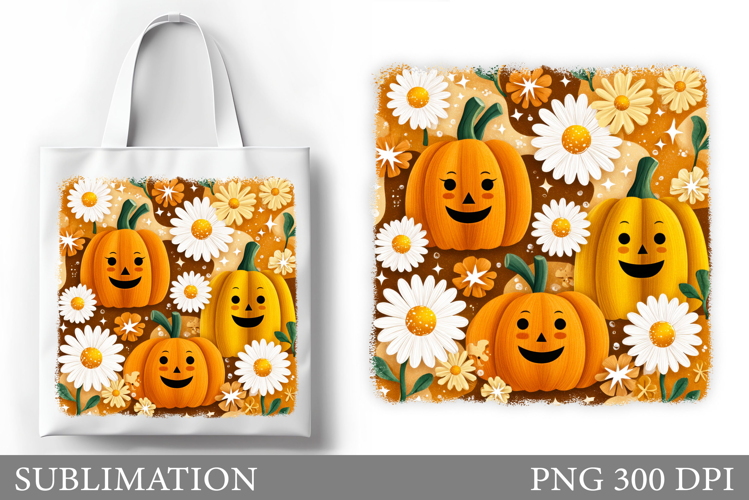 Cute Pumpkin Sublimation. Cute Pumpkin Tote Bag Sublimation