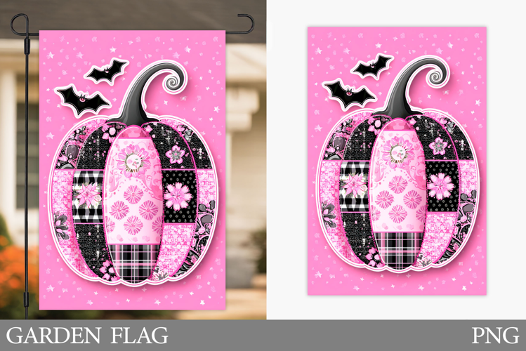 Halloween Pumpkin Garden Flag. Halloween Garden Flag Design