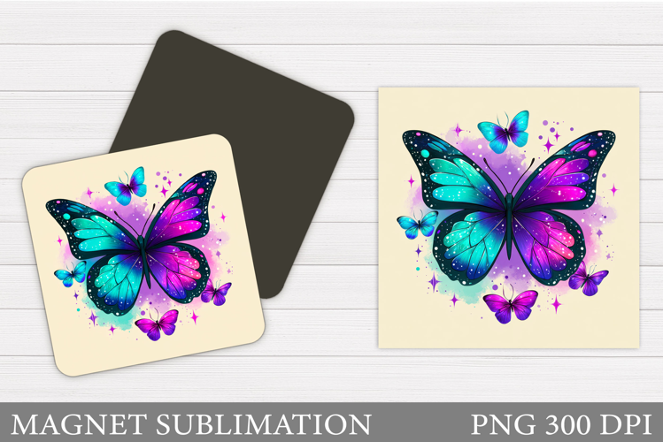 Butterfly Sublimation. Butterfly Magnet Design