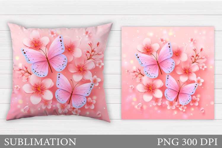 Butterflies Sublimation. Butterflies Pillow Sublimation
