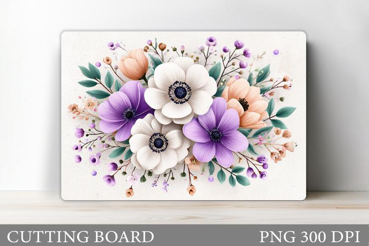 Floral Cutting Board Design. Flowers Cutting Board