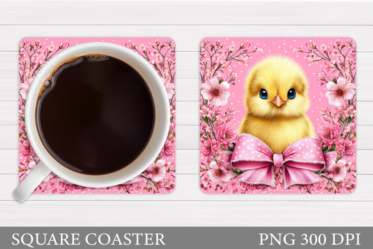 Cute Chick Coaster Design. Spring Chick Coaster Sublimation