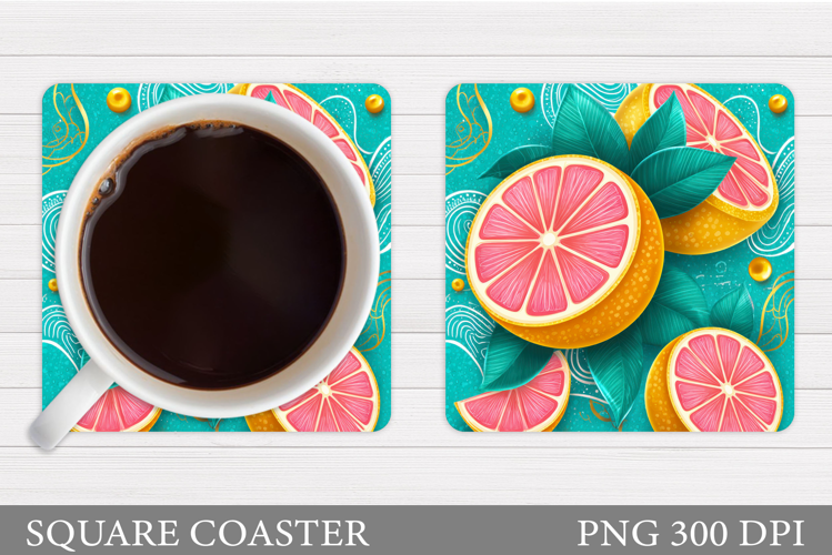 Citrus Coaster Design. Citrus Sublimation