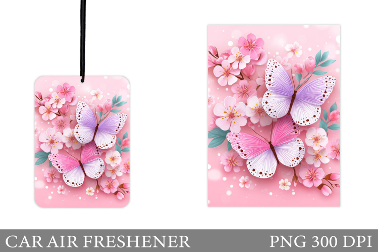 Butterflies Car Air Freshener. Butterflies Sublimation