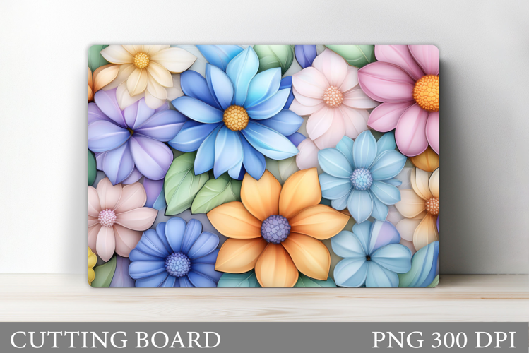 Floral Cutting Board Design. Flowers Cutting Board