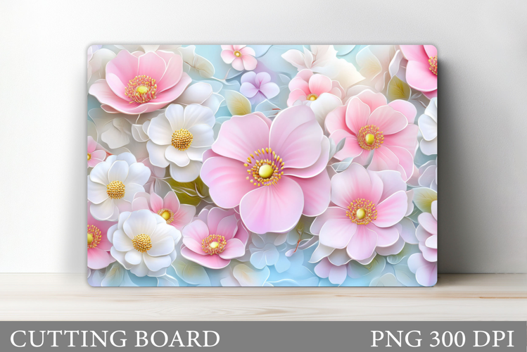 Flowers Cutting Board. Floral Cutting Board Sublimation