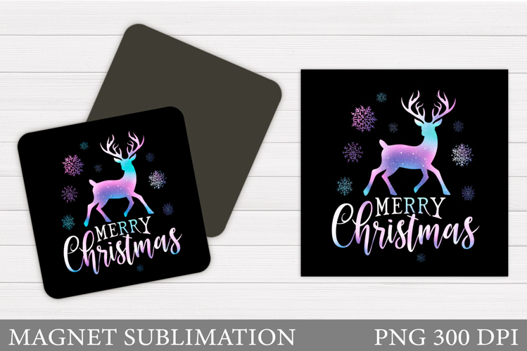 Reindeer Magnet Design. Christmas Magnet Sublimation