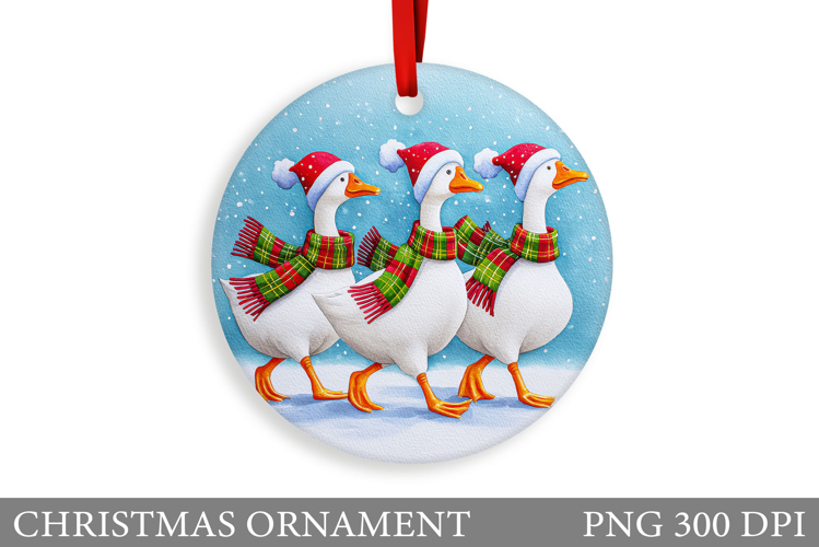 Goose Christmas Ornament. Christmas Ornament Sublimation