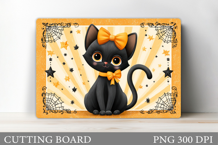 Halloween Cat Cutting Board. Halloween Cutting Board