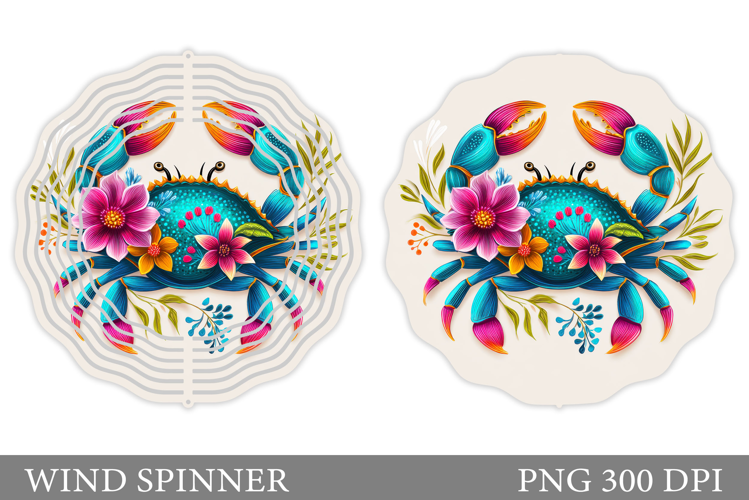 Crab Wind Spinner Sublimation. Sea Wind Spinner Design