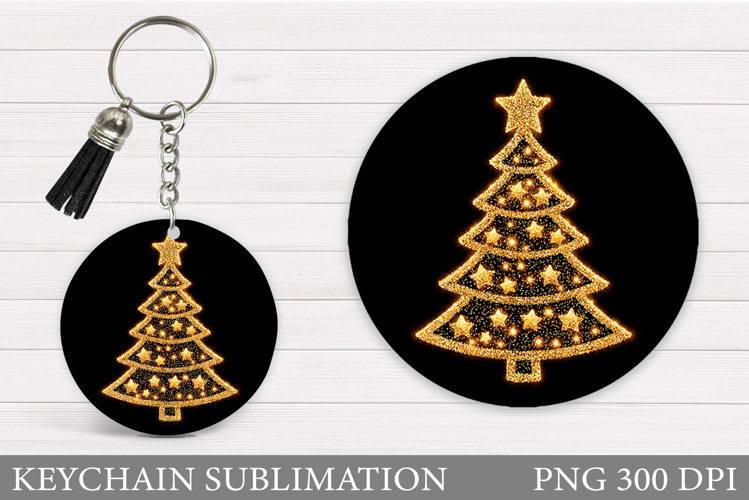 Christmas Tree Keychain. Christmas Keychain Sublimation