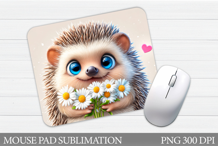 Hedgehog Mouse Pad Design. Hedgehog Sublimation