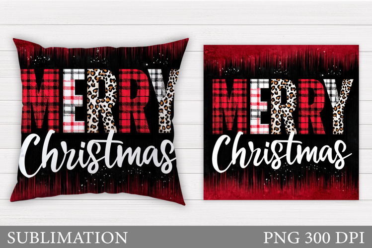 Merry Christmas Pillow Design. Christmas Pillow Sublimation