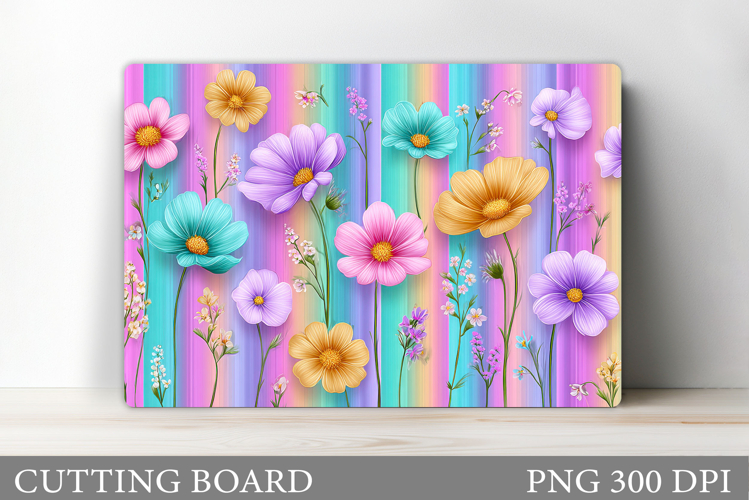 Flowers Cutting Board. Floral Cutting Board Sublimation