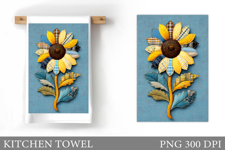 Sunflowers Kitchen Towel. Flowers Kitchen Towel Design