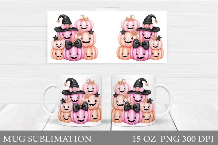 Halloween Pumpkin Mug Design. Halloween Mug Sublimation example image 1