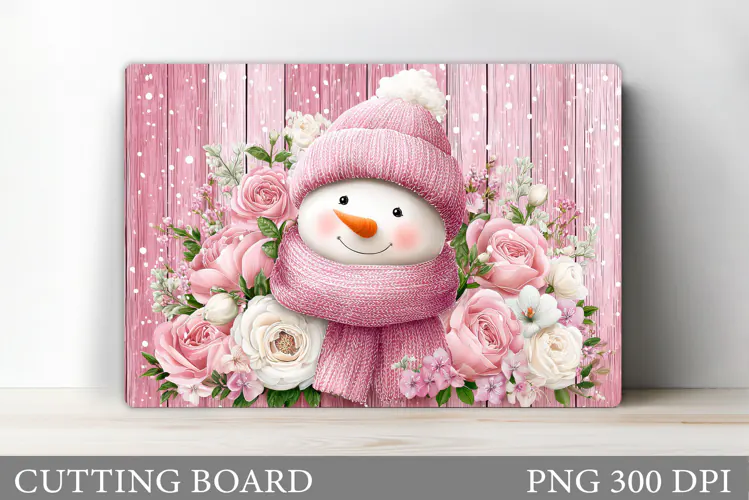 Snowman Cutting Board Design. Christmas Cutting Board