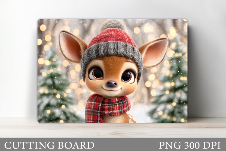 Christmas Deer Cutting Board. Christmas Cutting Board Design example image 1