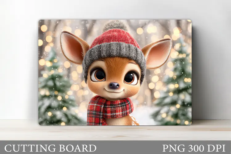 Christmas Deer Cutting Board. Christmas Cutting Board Design