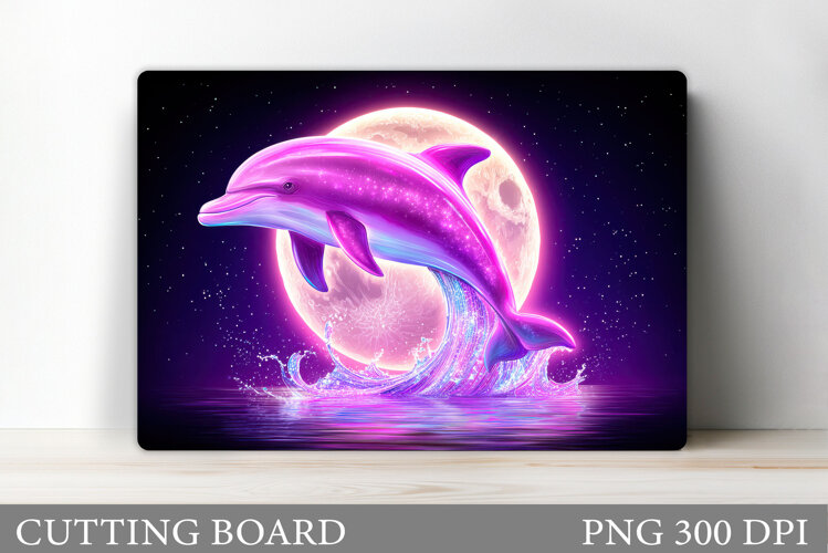Dolphin Cutting Board Design. Dolphin Sublimation example image 1