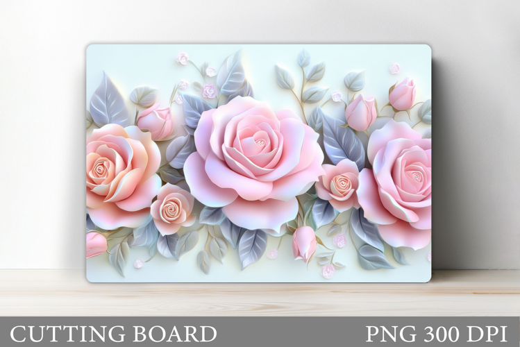 Roses Cutting Board. Flowers Cutting Board Sublimation