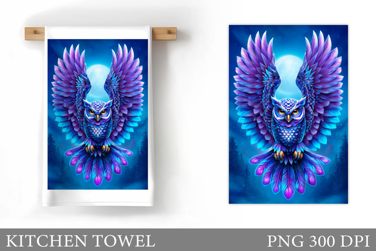 Owl Kitchen Towel Design. Owl Sublimation