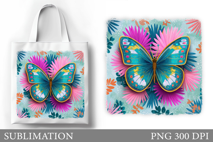 Butterfly Sublimation. Butterfly Tote Bag Sublimation