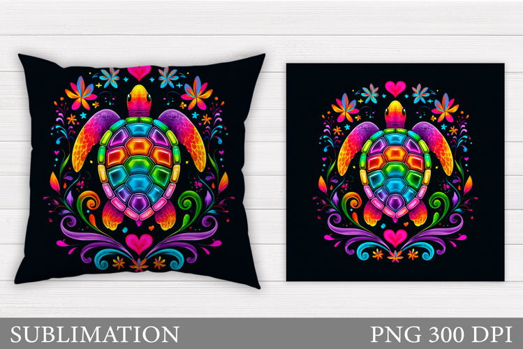 Sea Turtle Pillow Design. Sea Turtle Sublimation