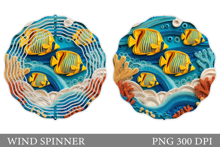 Fish Wind Spinner Design. Fish Wind Spinner Sublimation