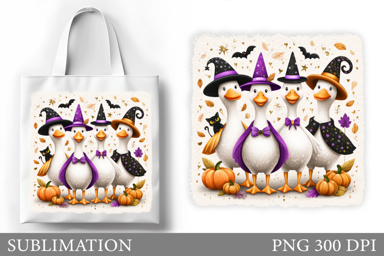 Halloween Goose Tote Bag. Halloween Tote Bag Sublimation