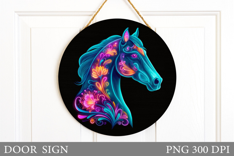 Horse Door Sign Design. Horse Sublimation