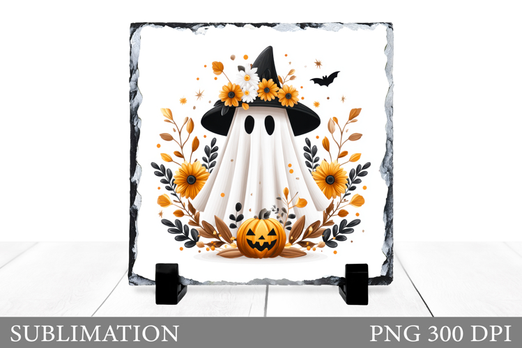 Halloween Ghost Slate Design. Halloween Slate Sublimation