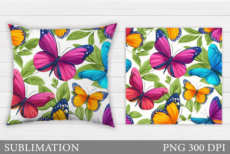 Butterflies Sublimation. Butterflies Pillow Sublimation