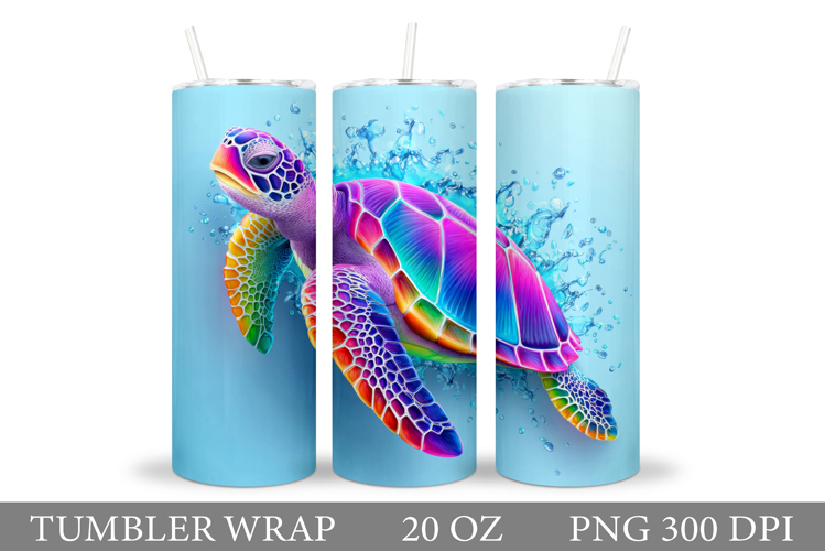 Turtle Tumbler Design. Sea Turtle Tumbler Sublimation