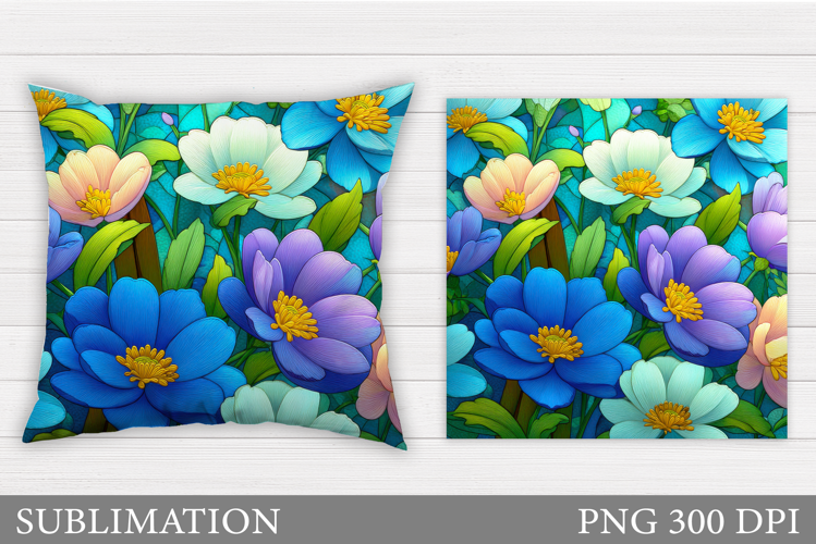 Flowers Pillow Design. Floral Pillow Sublimation