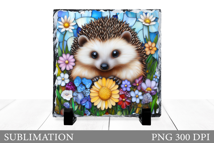 Cute Hedgehog Sublimation. Hedgehog Slate Design