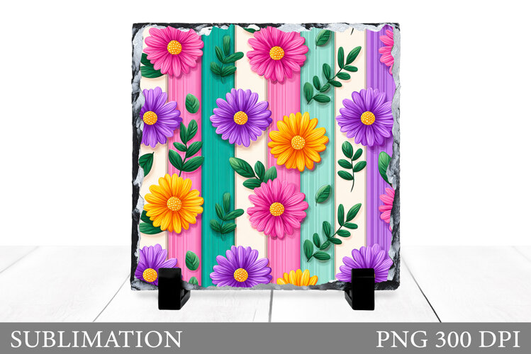 Flowers Sublimation. Flowers Slate Design example image 1