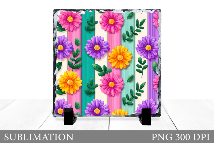 Flowers Sublimation. Flowers Slate Design