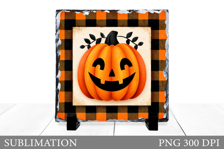 Halloween Pumpkin Slate Design. Halloween Slate Sublimation example image 1