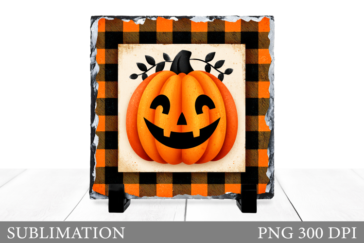 Halloween Pumpkin Slate Design. Halloween Slate Sublimation