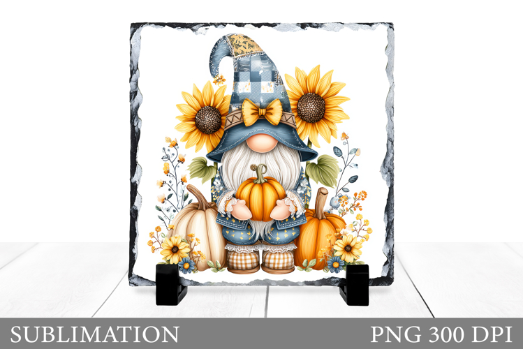 Fall Gnome Slate Design. Fall Gnome Sublimation