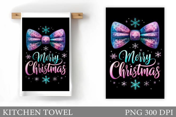 Christmas Kitchen Towel Design. Christmas Sublimation