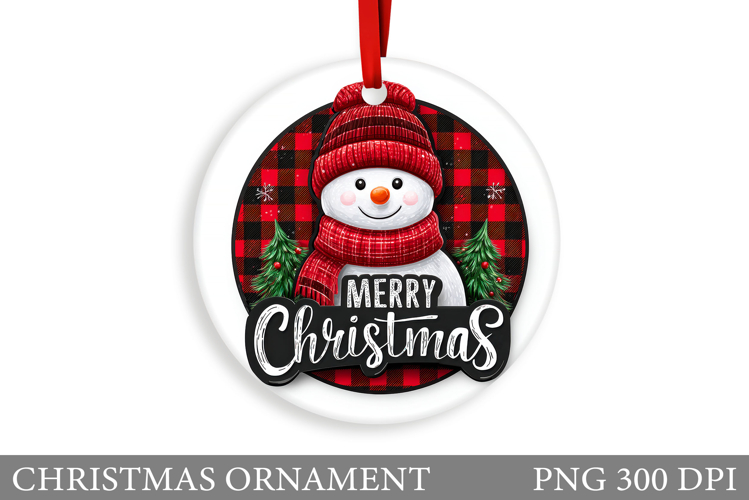 Cute Snowman Christmas Ornament. Winter Christmas Ornament