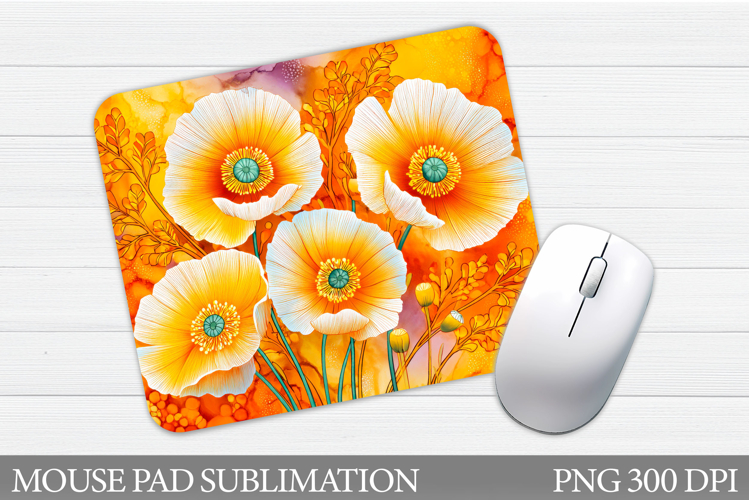 Floral Mouse Pad Sublimation. Flowers Mouse Pad Design
